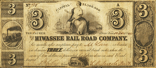 $3 Hiwassee RR scrip